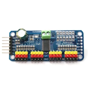 PCA9685 16 csatornás 12 bites PWM I2C szervóvezérlő Arduino kompatibilis
