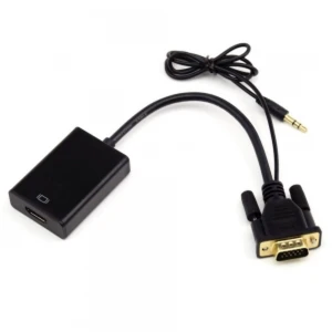 satkit VGA-HDMI átalakító hanggal, integrált videó- és hangjelhez