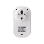 Detalle del enchufe Sonoff S20 mostrando botón de control manual