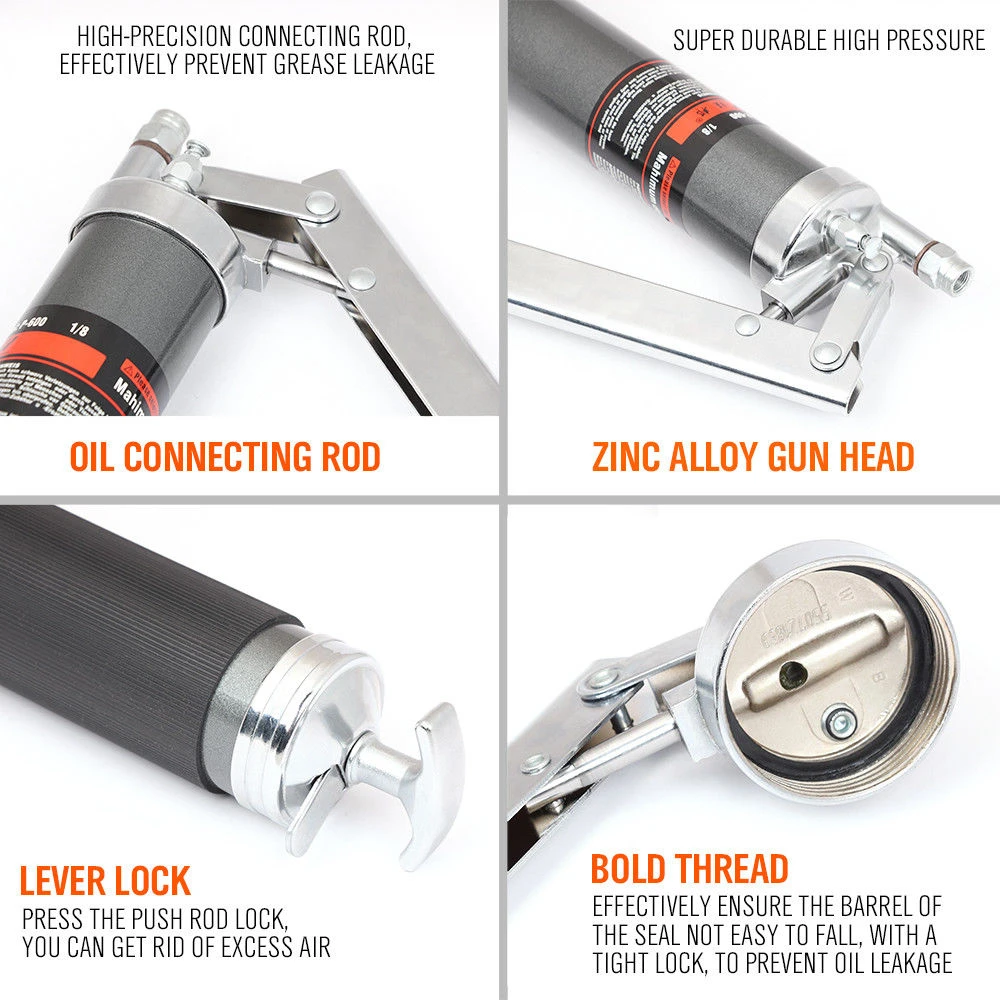 Kézi zsírzó 600ml zsírzópumpával és nagy nyomású tömlővel