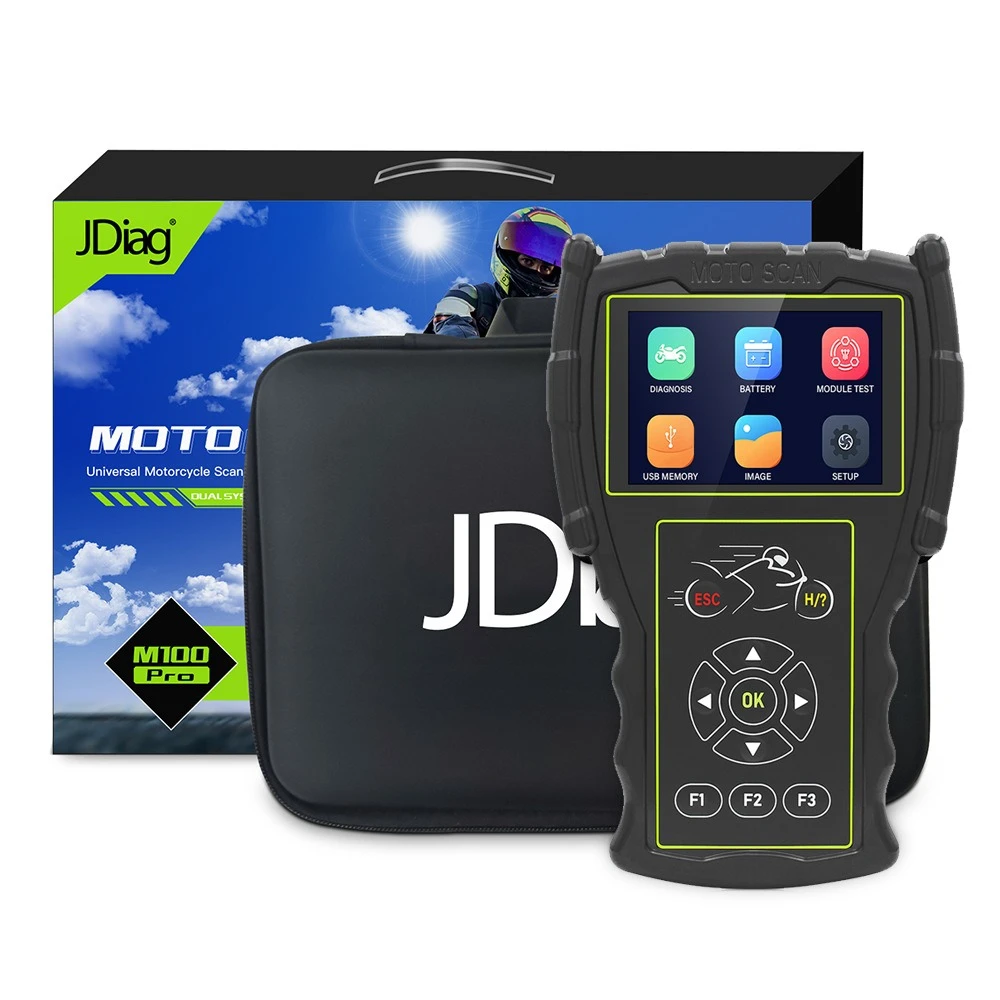 JDiag M100 Pro OBD motoros diagnosztikai szkenner KTM, Honda, Yamaha, Kawasaki, BMW javításhoz