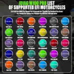 JDiag M100 Pro OBD motoros diagnosztikai szkenner KTM, Honda, Yamaha, Kawasaki, BMW javításhoz