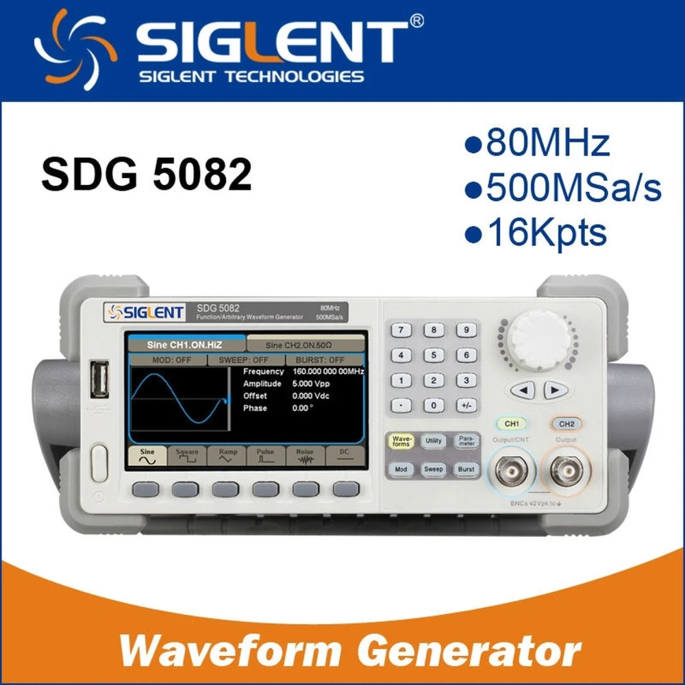 Siglent SDG5082 80MHz arbitrány függvénygenerátor kettős kimenettel