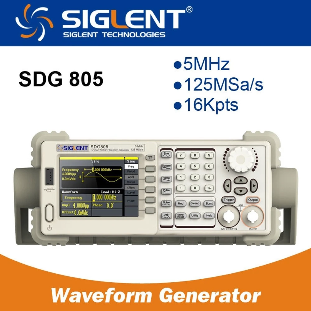 Siglent SDG805 5MHz arbitrány függvénygenerátor EasyPulse technológiával
