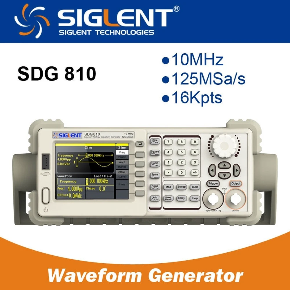 Siglent SDG810 10MHz arbitrányos függvénygenerátor elektronikai alkalmazásokhoz
