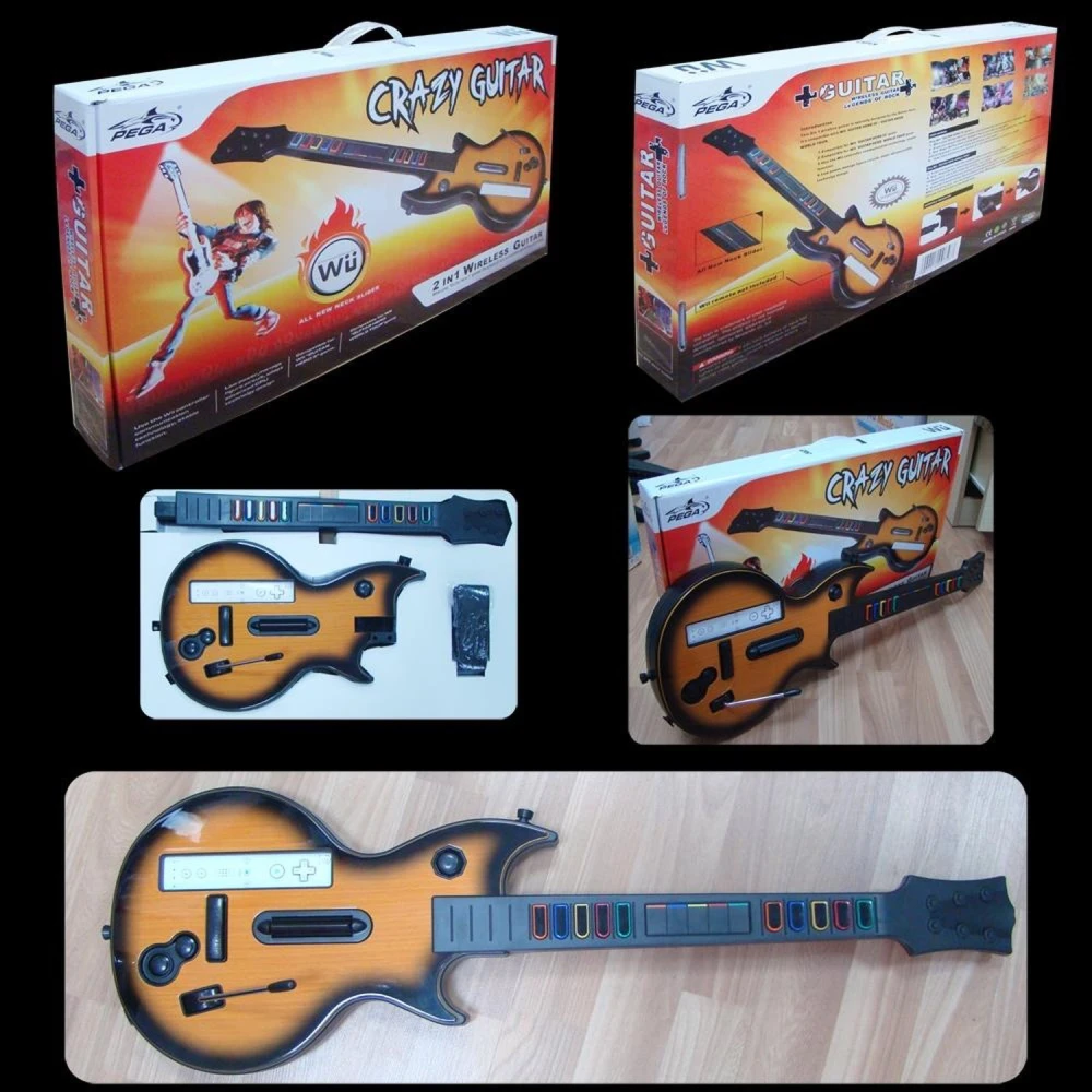 Wii Crazy Guitar vezeték nélküli gitár zenei játékokhoz