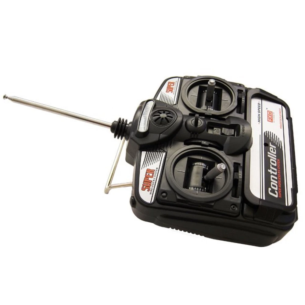 Helicóptero RC modelo A68689 en vuelo mostrando luces LED