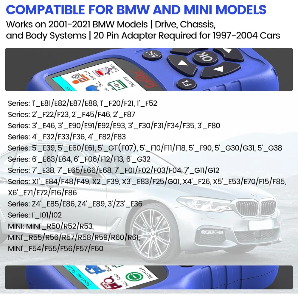 BMW és Mini OBD2 diagnosztikai eszköz, BMW Creator C420, fejlett funkciókkal