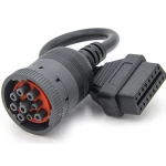 J1939 9Pin–OBD2 16Pin adapter kábel professzionális diagnosztikához