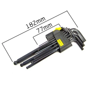 TSX TOOL 9 részes gömbvégű imbuszkulcs készlet 1,5-10mm autóhoz és motorhoz