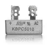 Detalle de los terminales 6,4x0,8mm del KBPC5010 puente rectificador