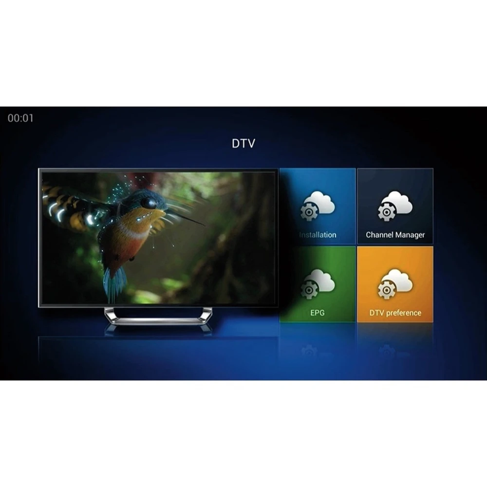 Kii Pro kettős tuner DVB-S2 DVB-T2 Android TV Box 2GB/16GB 4K