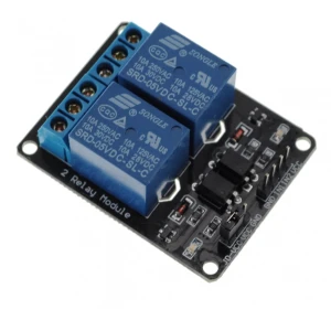 2 relés 5V kit Arduinohoz - 2 csatornás kompatibilis modul