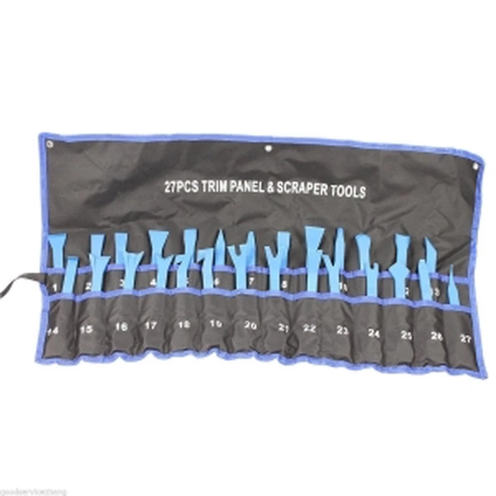 27 részes ajtókárpit-, díszléc- és dísztárcsa-bontó készlet TSX TOOL