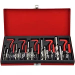 131 db-os helicoil menetjavító készlet autóipari és professzionális használatra