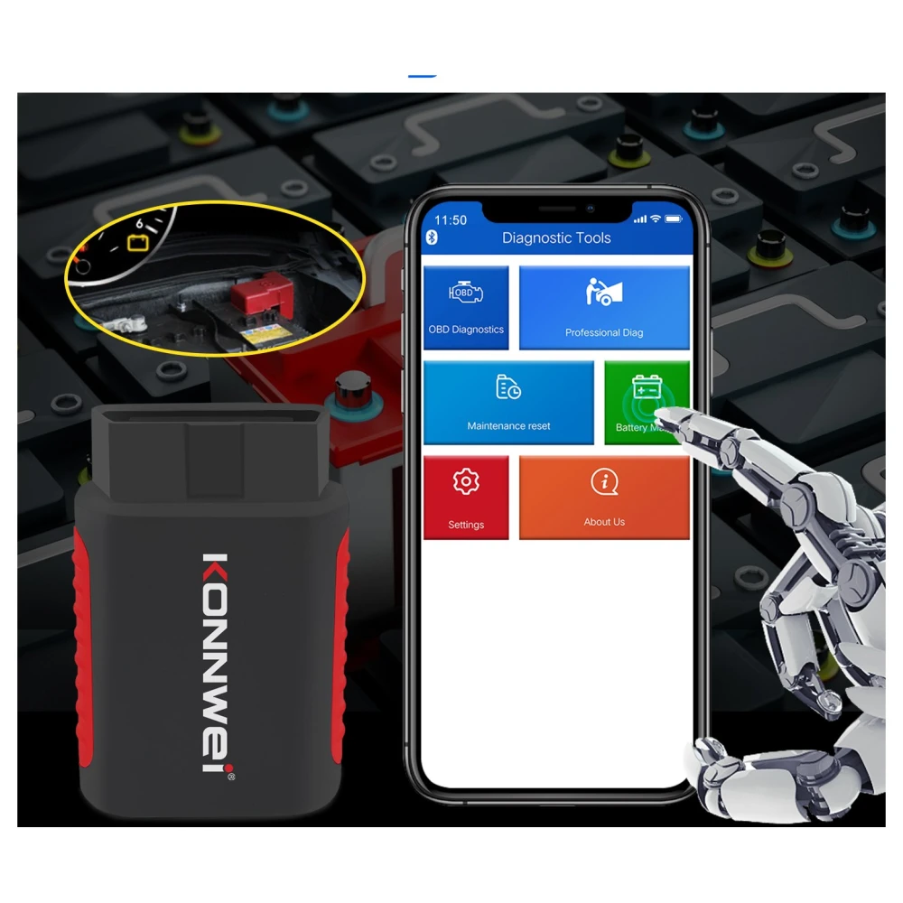 Aplicación móvil para diagnóstico automotriz con KONNWEI KDIAG