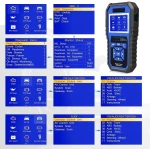 Escaner Konnwei KW450 en caja de cartón para embalaje y envío