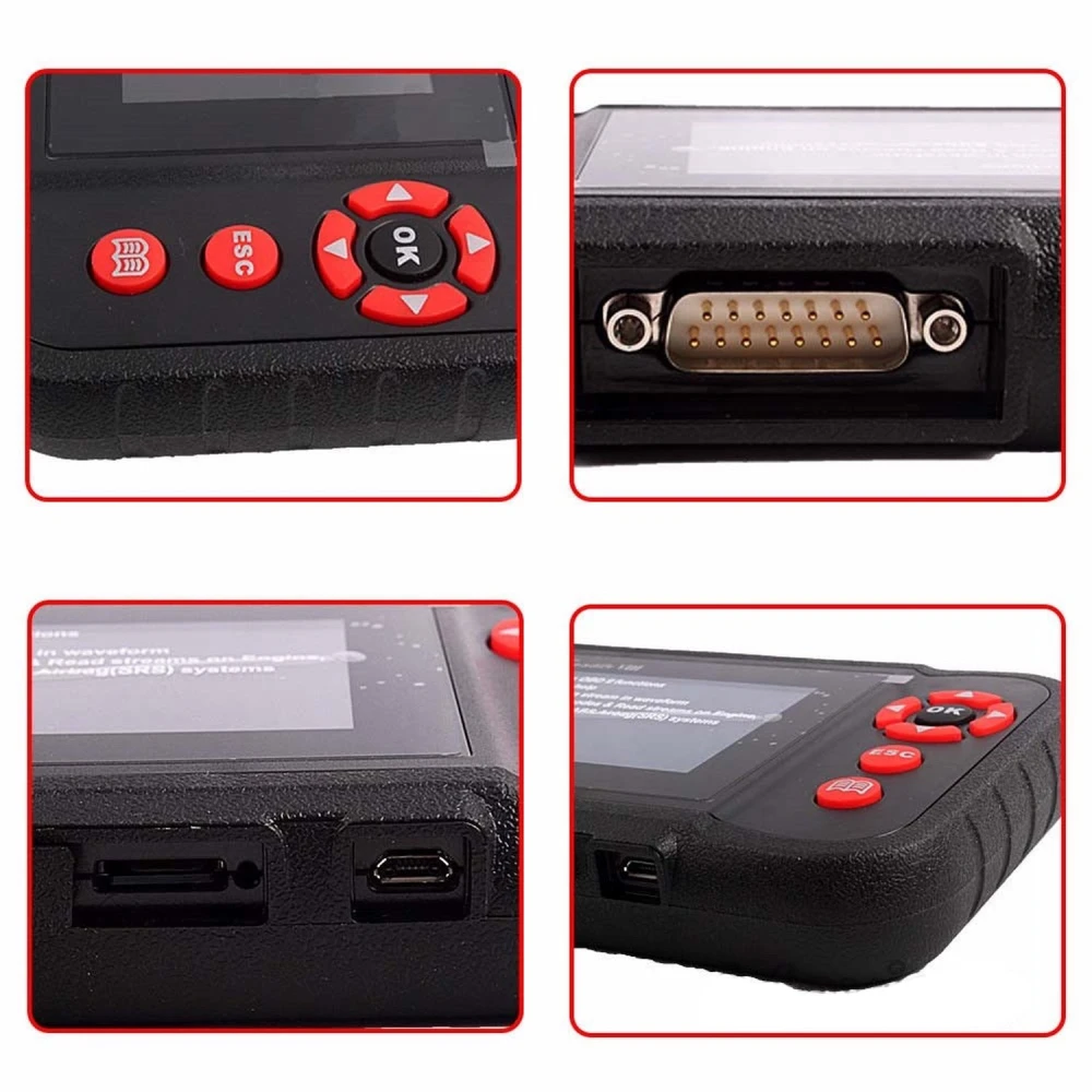 Detalle del puerto 16-PIN DLC del Launch Creader VIII CRP129