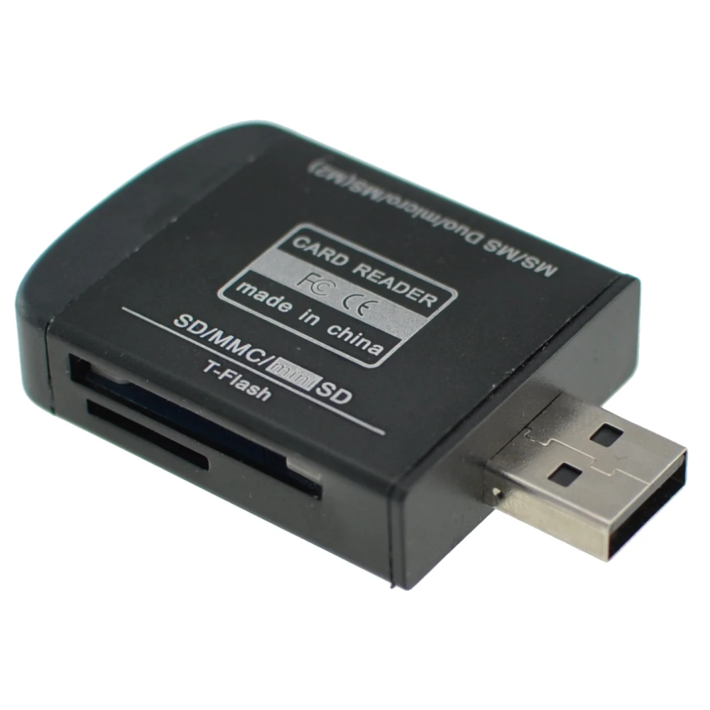 USB 2.0 többfunkciós memóriakártya-olvasó Micro SD, MMC, SDHC, TF és M2