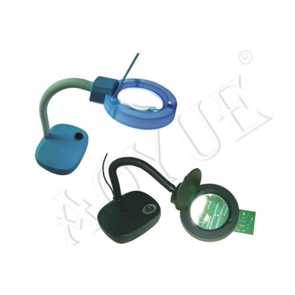 929 asztali nagyító világítással elektronikai munkákhoz, 5x nagyítással