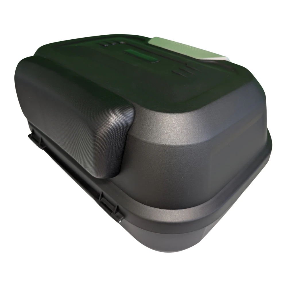 47L motorkerékpár sisaktartó doboz - univerzális, levehető zárral és háttámlával