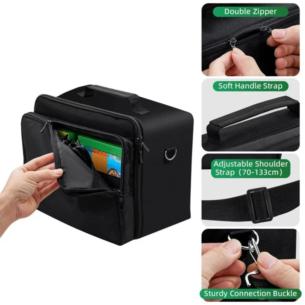 Funda protectora para Xbox Series X con doble cremallera y asa acolchada