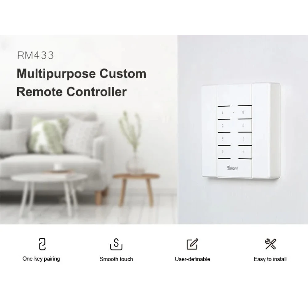 SONOFF RM433R2 távirányító 433MHz RF eszközökhöz