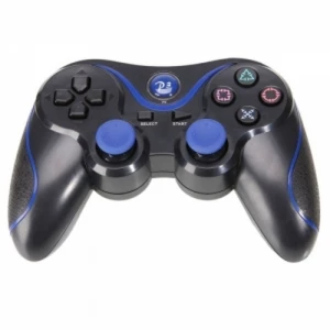 DualShock 3 kompatibilis PS3 Bluetooth kontroller fekete-kék Sixaxis