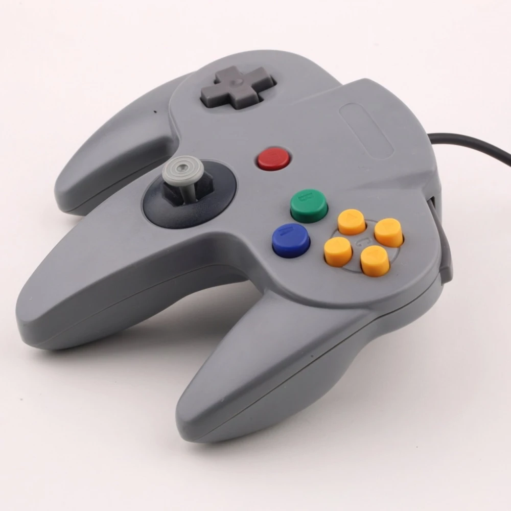 Nintendo 64 kompatibilis kontroller eredeti csatlakozóval és fekete kábellel