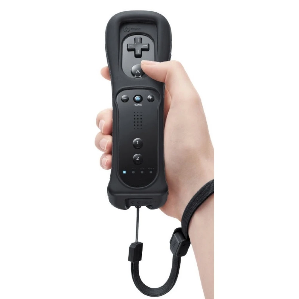 Wii Remote vezérlő beépített Wii Motion Plus-szal, fekete