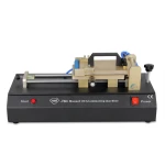 Máquina laminadora OCA manual con bomba de vacío en taller de reparación