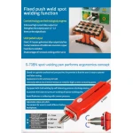 Sunkko 709AD+ 220V ponthegesztő gép beépített pákával 18650 akkumulátorhoz