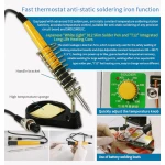 Sunkko 709AD+ 220V ponthegesztő gép beépített pákával 18650 akkumulátorhoz