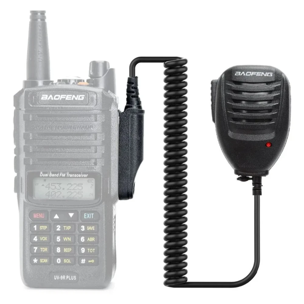 Vista lateral del micrófono altavoz resistente al agua Baofeng UV-9R