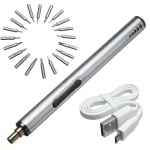 Mini elektromos csavarhúzó, vezeték nélküli, USB-s, 3 LED, 22 az 1-ben szett