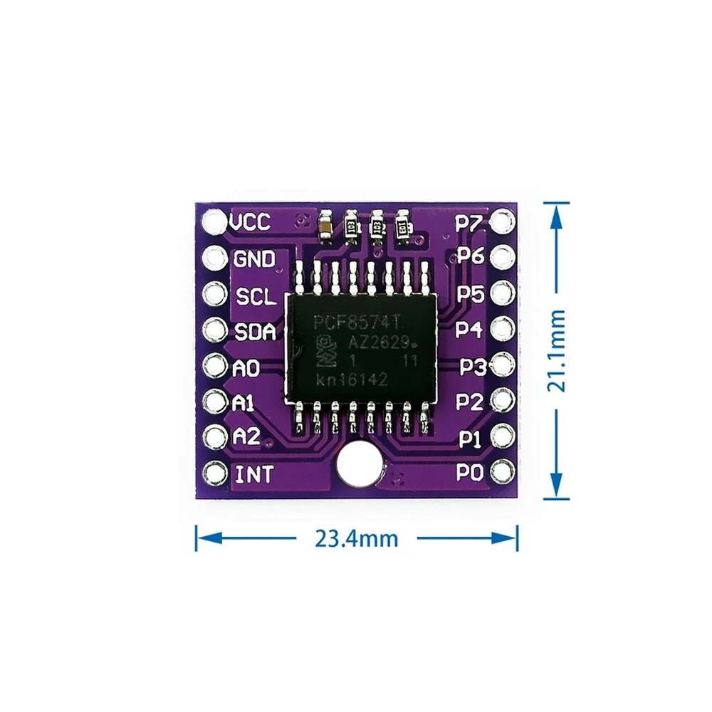 PCF8574T I2C modul Arduinohoz - E/S portbővítő
