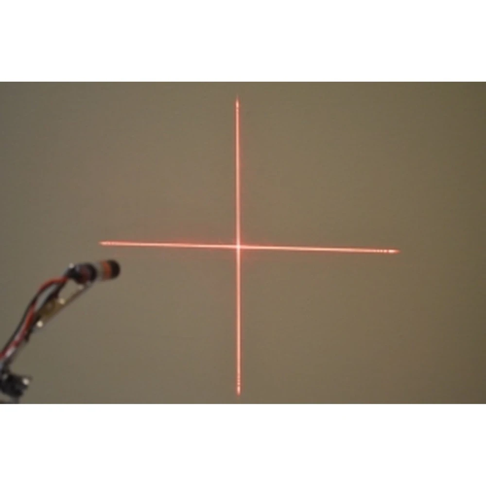 Piros keresztlézer modul 5mW 3V-5V elektronikai mérésekhez