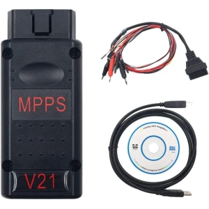 Mpps V21 ECU chipolvasó és -író eszköz Main + Tricore + Multiboot kábellel