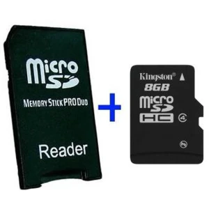 MS Pro Duo adapter MicroSD 16GB - adapter és MicroSD PSP-hez
