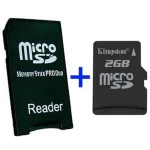MS Pro Duo adapter + MicroSD 2GB kompatibilis Sony PSP-hez