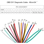 OBD2 anya csatlakozós 1m hosszabbítókábel autódiagnosztikához