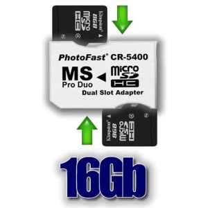 2xmicroSDHC–MS Pro Duo adapter pack 16GB PSP és PSP Slim kompatibilis