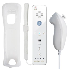 satkit Wii Remote vezérlőcsomag beépített Wiimotionplus-szal + kompatibilis Wii Nunchuck fehér