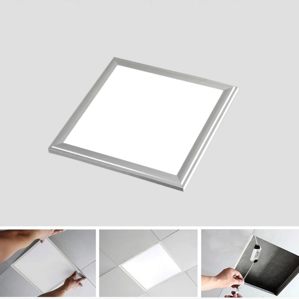 Slim LED panel 30x30cm 12W ezüst keret 6000K