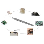 Best Q3 extra finom, egyenes elektronikai csipesz alkatrészek eltávolításához