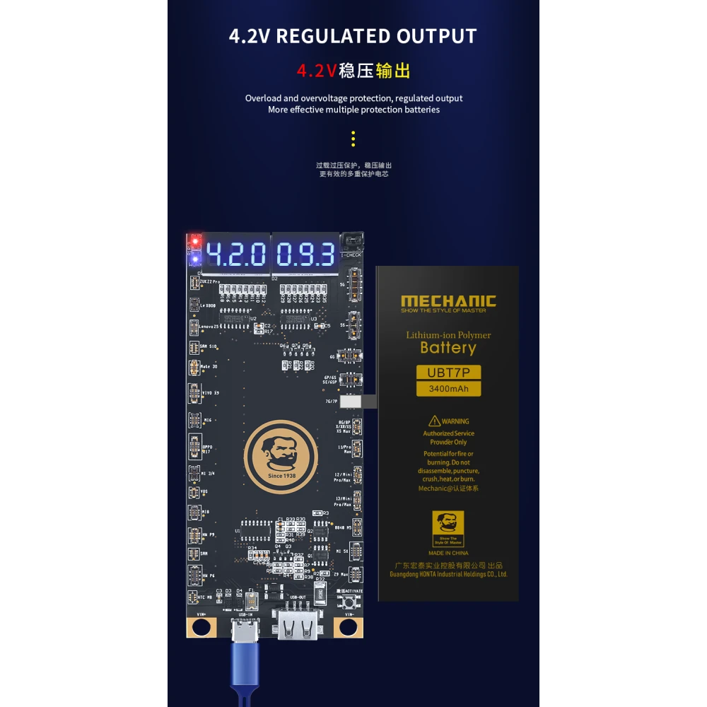 Mechanic BA27 akkumulátor aktiváló lap iPhone és Android készülékekhez