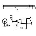 Aoyue LF-08LD forrasztóhegy beépített ellenállással forrasztóállomásokhoz
