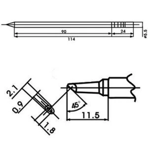Aoyue LF-2BCM forrasztópáka hegy beépített ellenállással