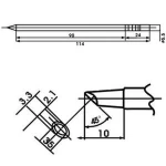 Aoyue LF-3BCM forrasztóhegy beépített ellenállással forrasztóállomásokhoz