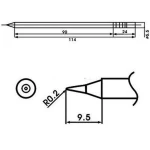 Aoyue LF-I forrasztópáka hegy beépített fűtőszállal - eredeti alkatrész